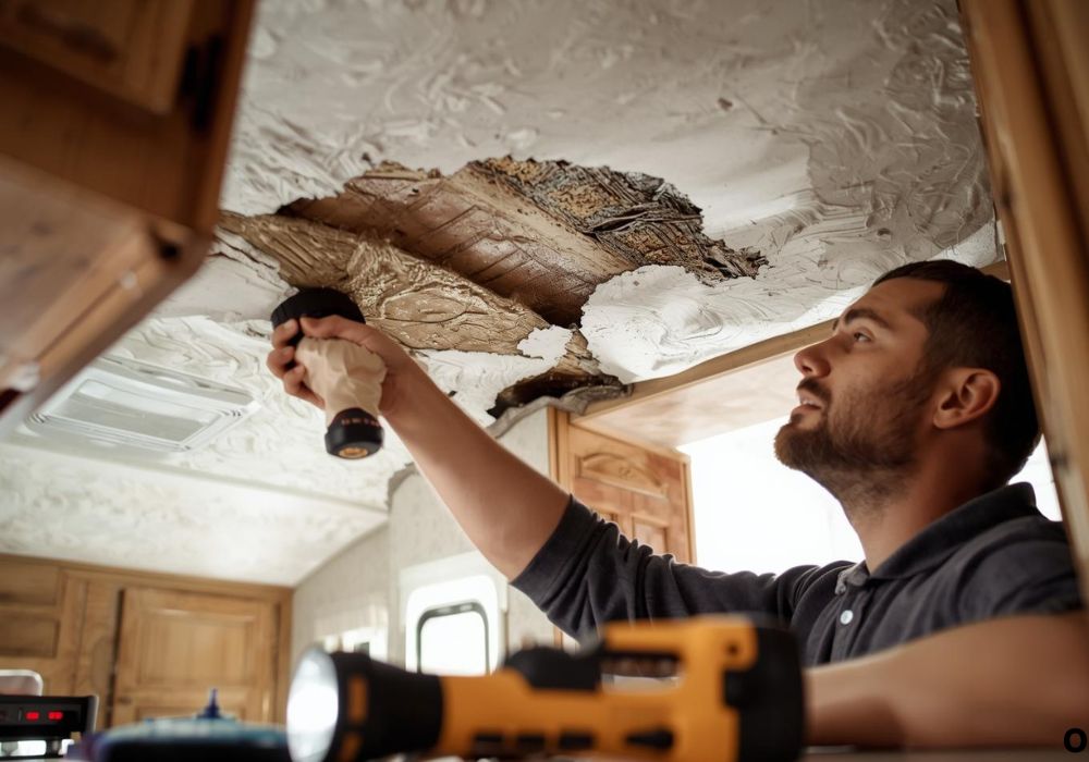 repair rv ceiling water damage