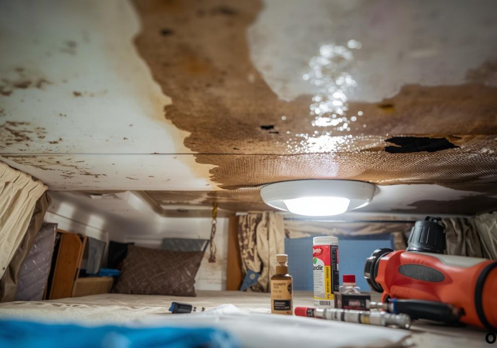 repair water damage in rv ceiling