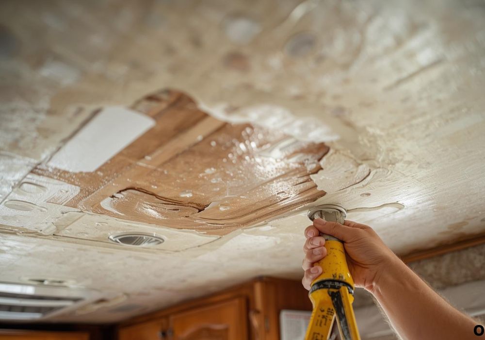 repair water damage in rv ceiling